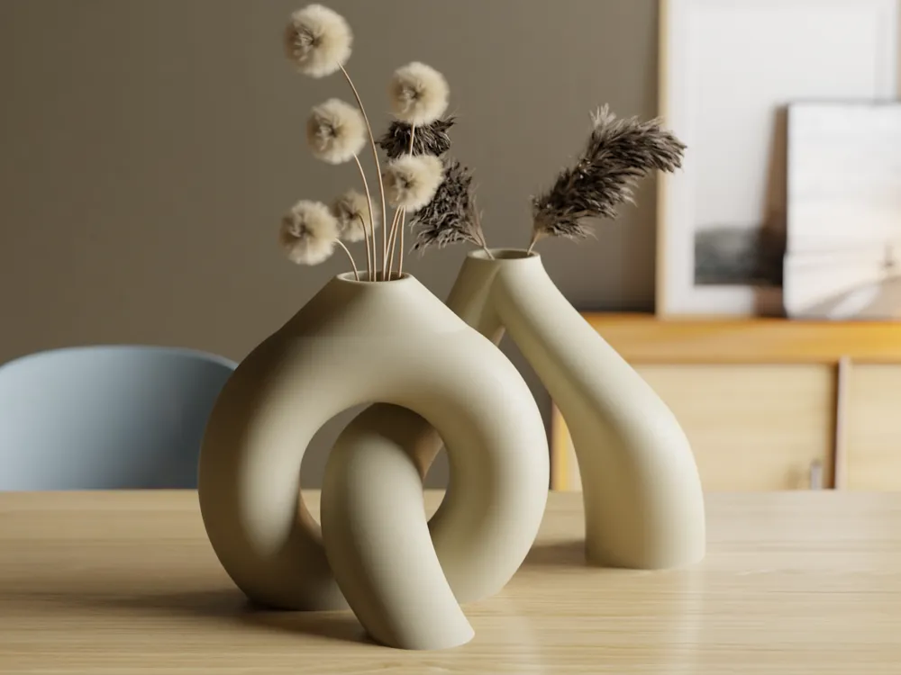 Interlocking Toroidal Vases (مزهريات حلقية متشابكة) | متجر Ibda3D الجزائر